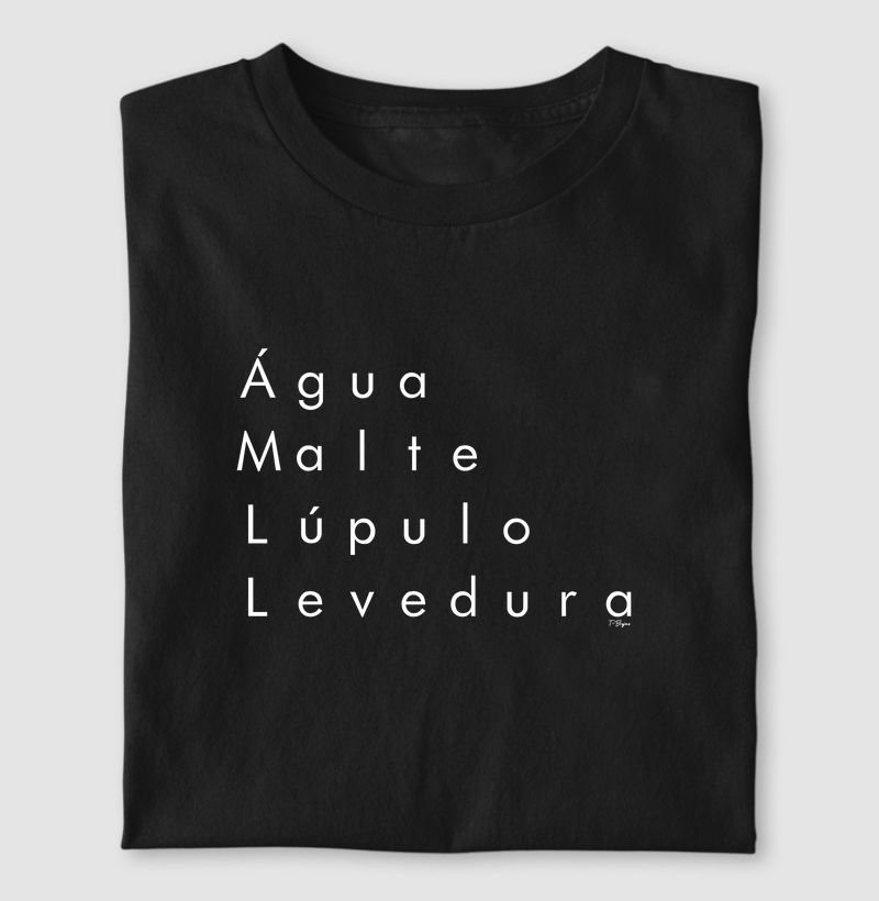 Água, Malte, Lúpulo, Levedura