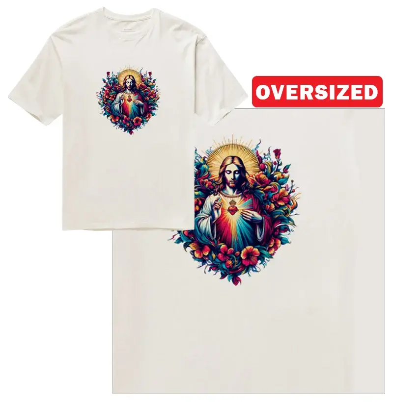 Sagrado Coração de Jesus em flores - Oversized