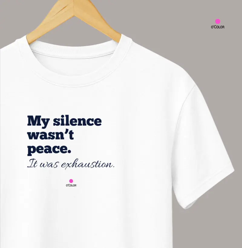 O meu silêncio não era paz. Era exaustão.