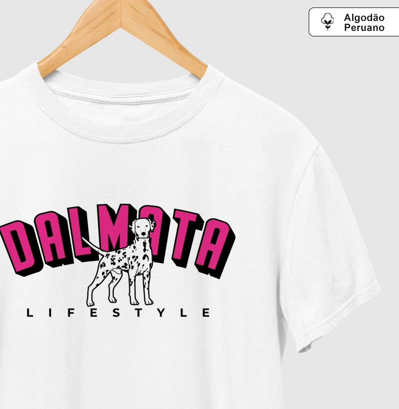 Camiseta Algodão Peruano Dalmata LifeStyle Rosa 02