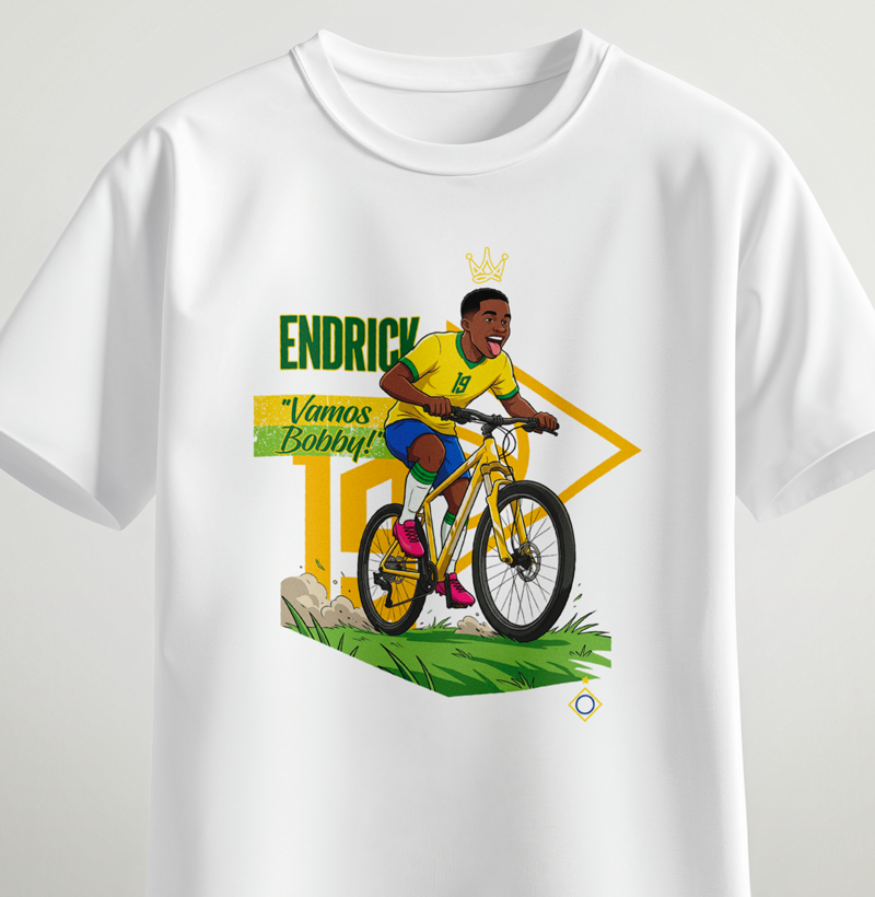 Endrick pedalando