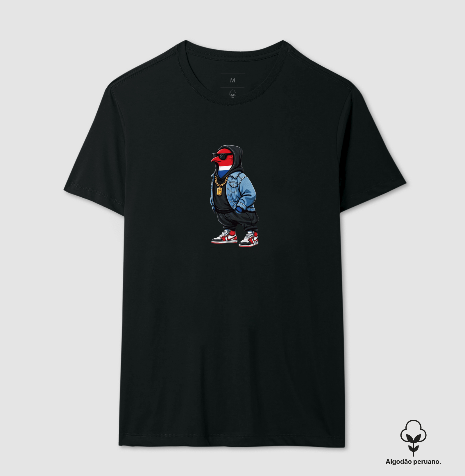 Essa estampa é puro estilo das ruas — com atitude que domina o visual streetwear! Vista essa camiseta e mostre que você tem flow, estilo e atitude em cada passo. - Camiseta Algodão Peruano