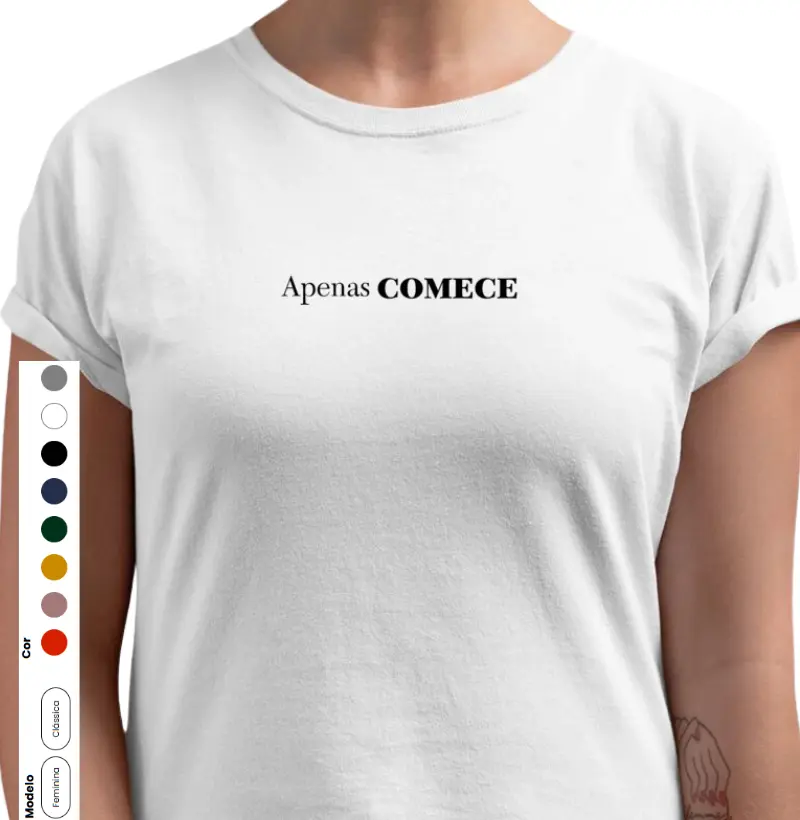 Apenas COMECE 2 estampas pretas e brancas