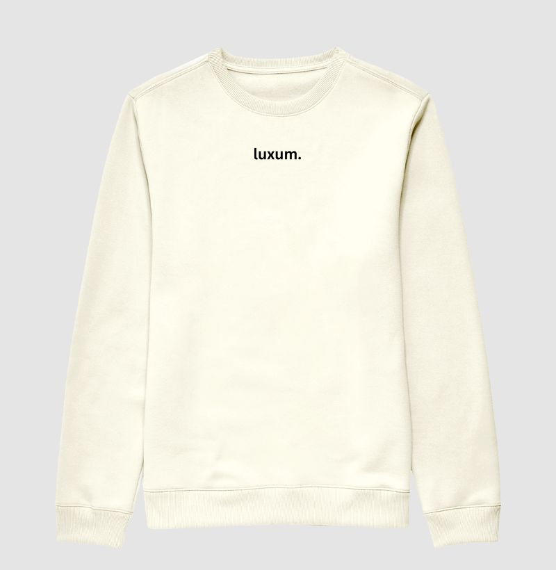 Suéter Moletom Estampa Luxum Minimalista