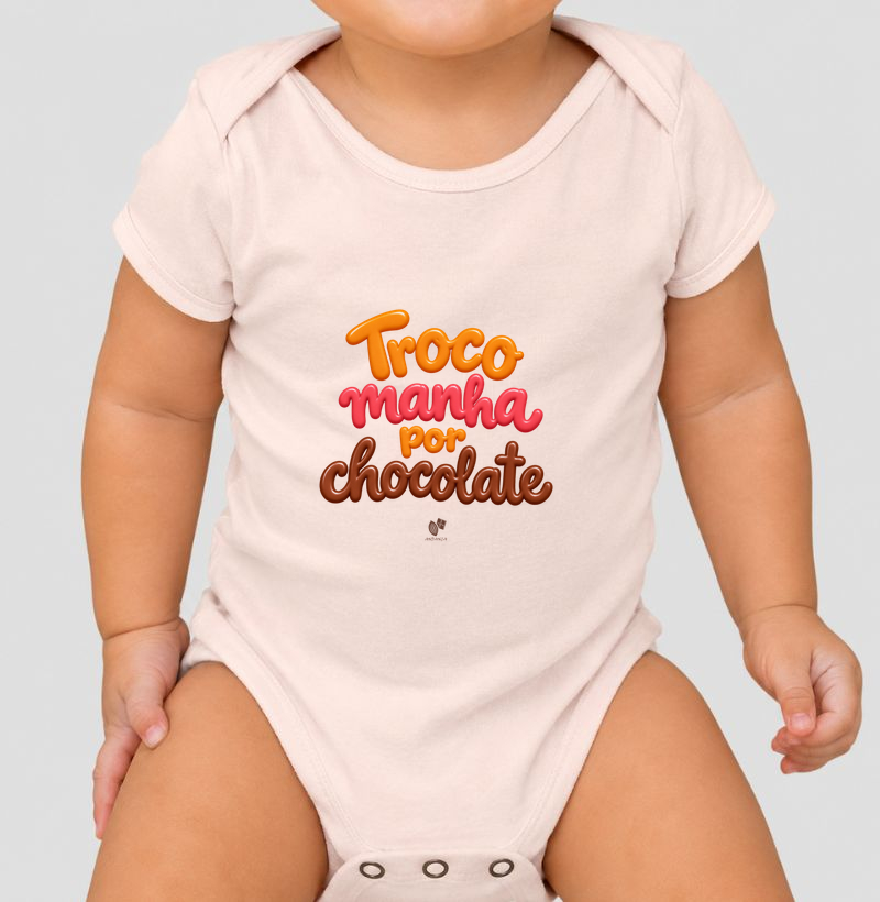 Troco manha por chocolate color - Body Infantil