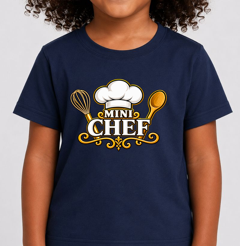 Camiseta Infantil Mini Chef — Kit Cozinheiro da Família
