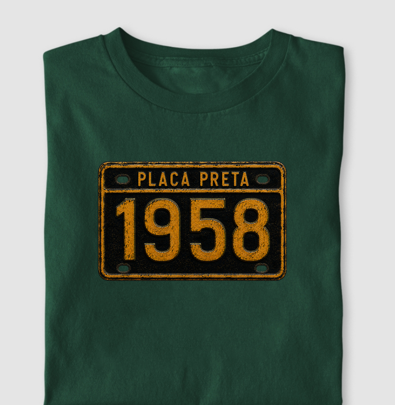 Camiseta Placa Preta 1958