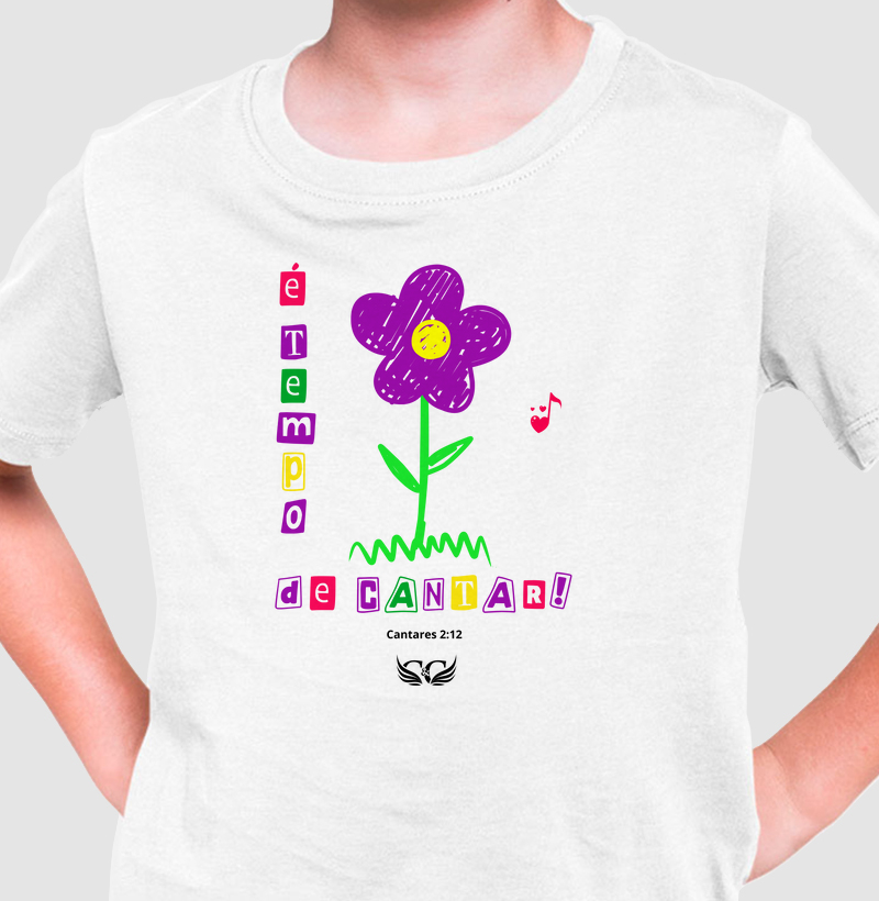Camiseta Infantil Personalizada É Tempo de Cantar