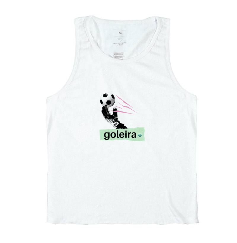 feminina de futebol estampa "goleira" joga bonita