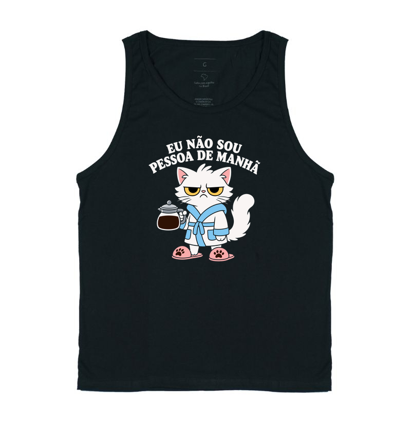 Eu Não Sou Pessoa de Manhã - Gato com Café