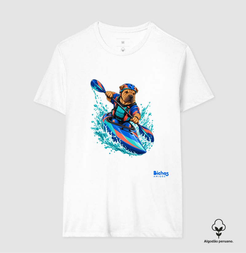 Shar Pei Canoagem - Camiseta Algodão Peruano
