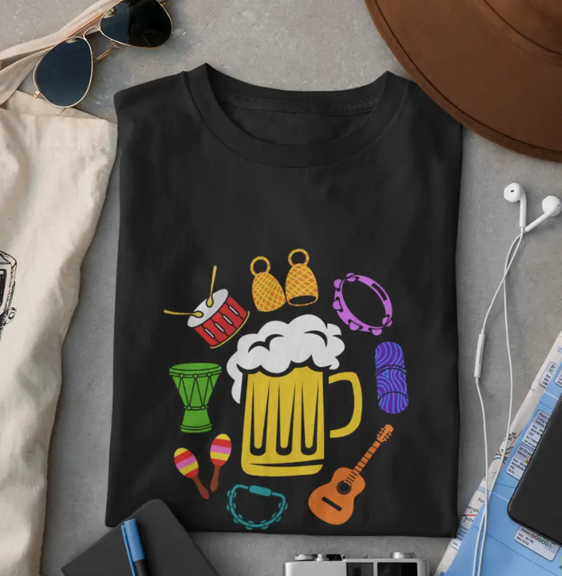 Camiseta samba e cerveja