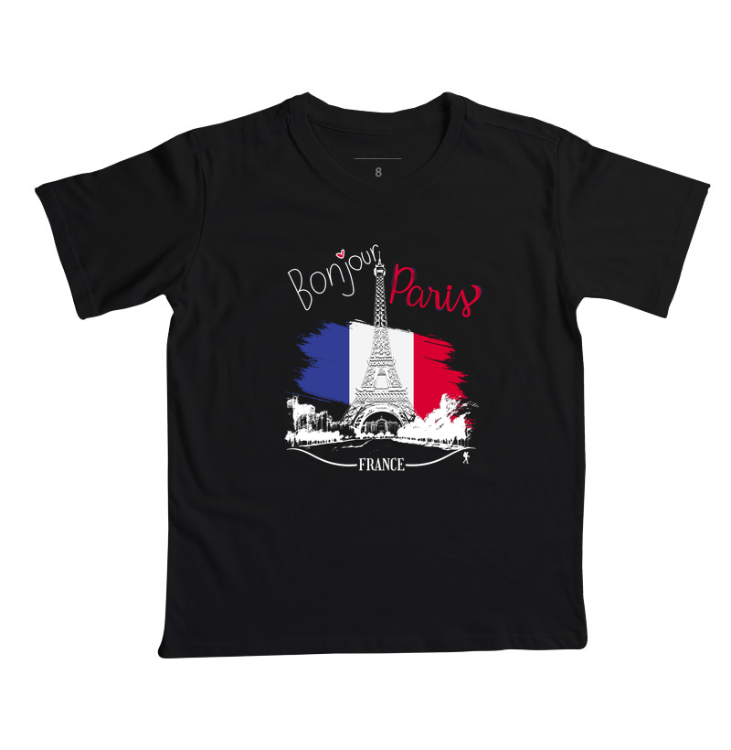 Camiseta Bonjour Paris França | Excursionista