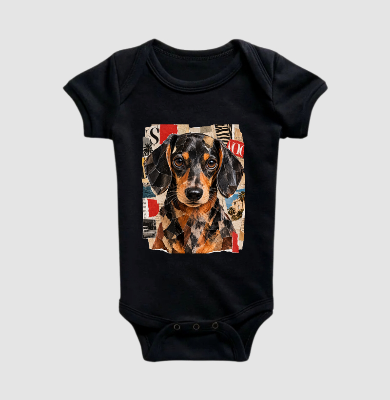Dachshund Magazine Collage - Body Infantil