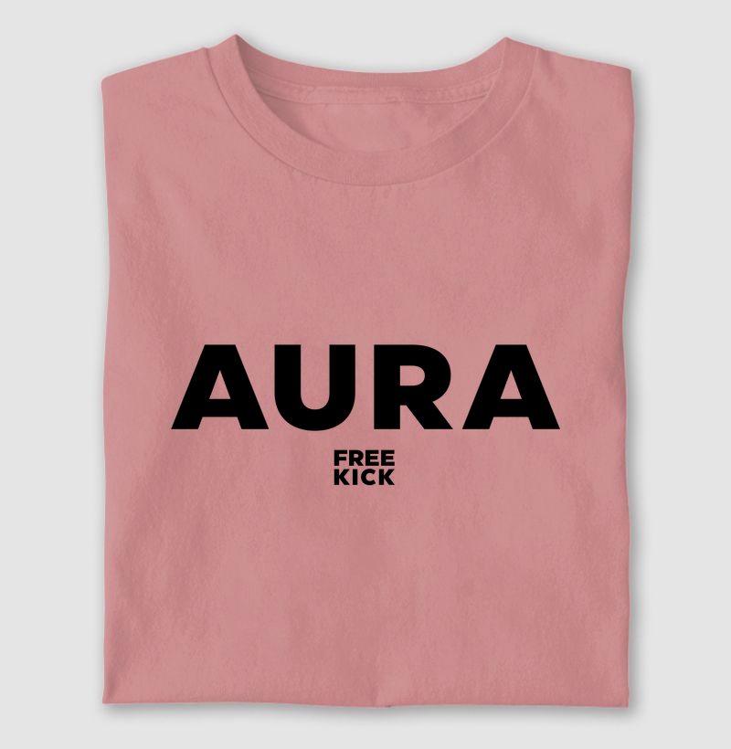 CAMISETA FREE KICK AURA LOGO PRETO