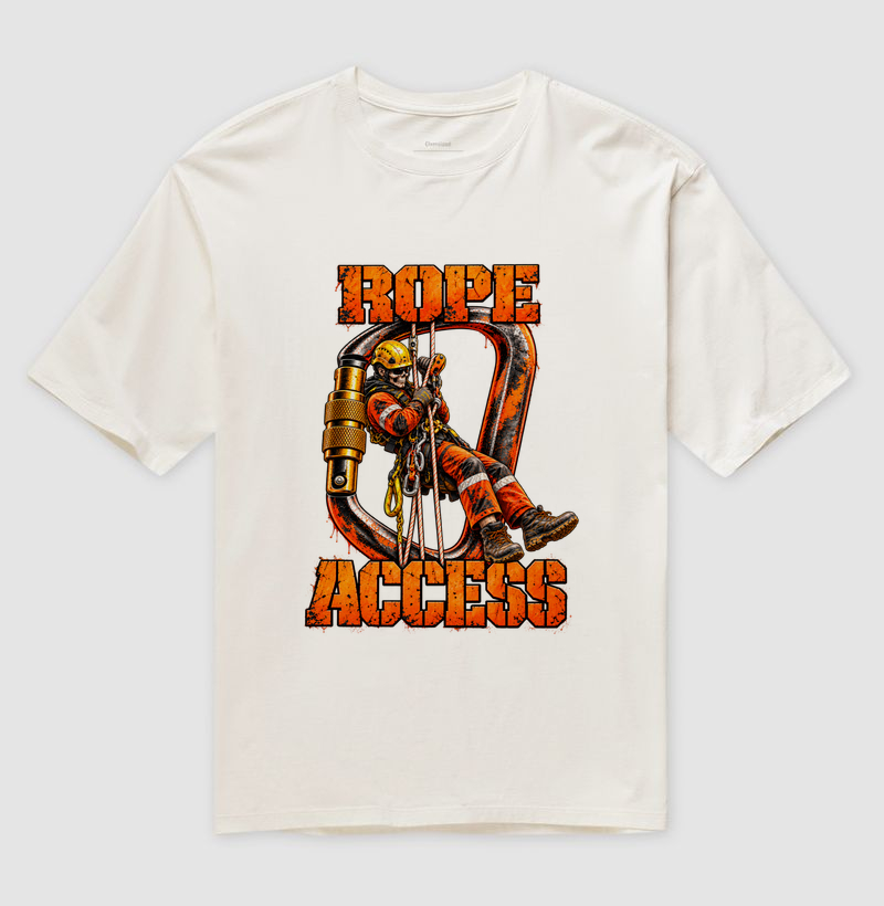 Rope Access Caveira em Ação - Camiseta Oversized