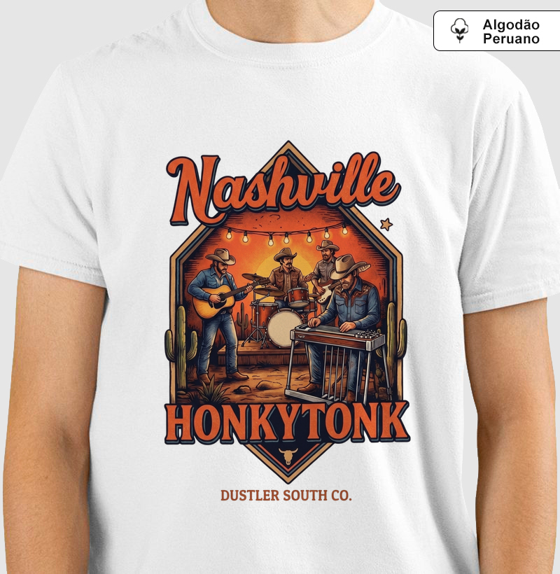 Camiseta Country Masculina Nashville Honky Tonk – Dustler South Co.