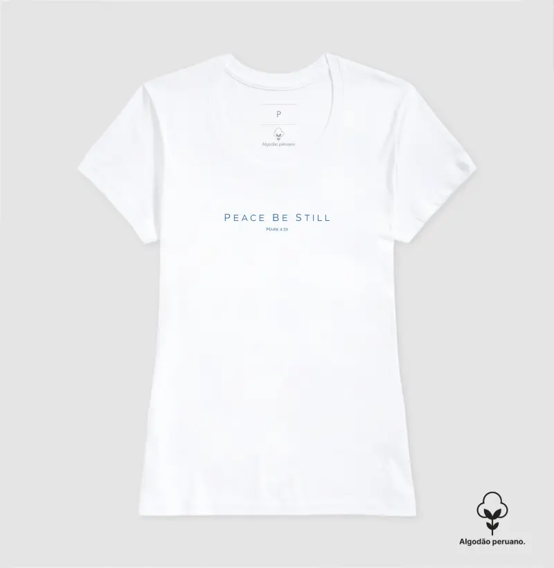 T-SHIRT PIMA FEMININA PEACE BY STILL