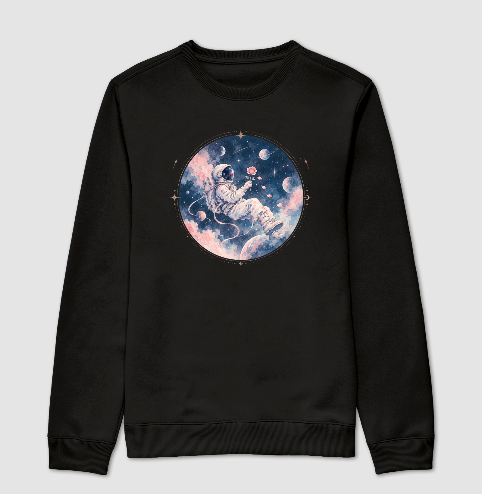 Moletom A Rose Among the Stars | Camiseta K-Pop em Aquarela - Suéter Moletom
