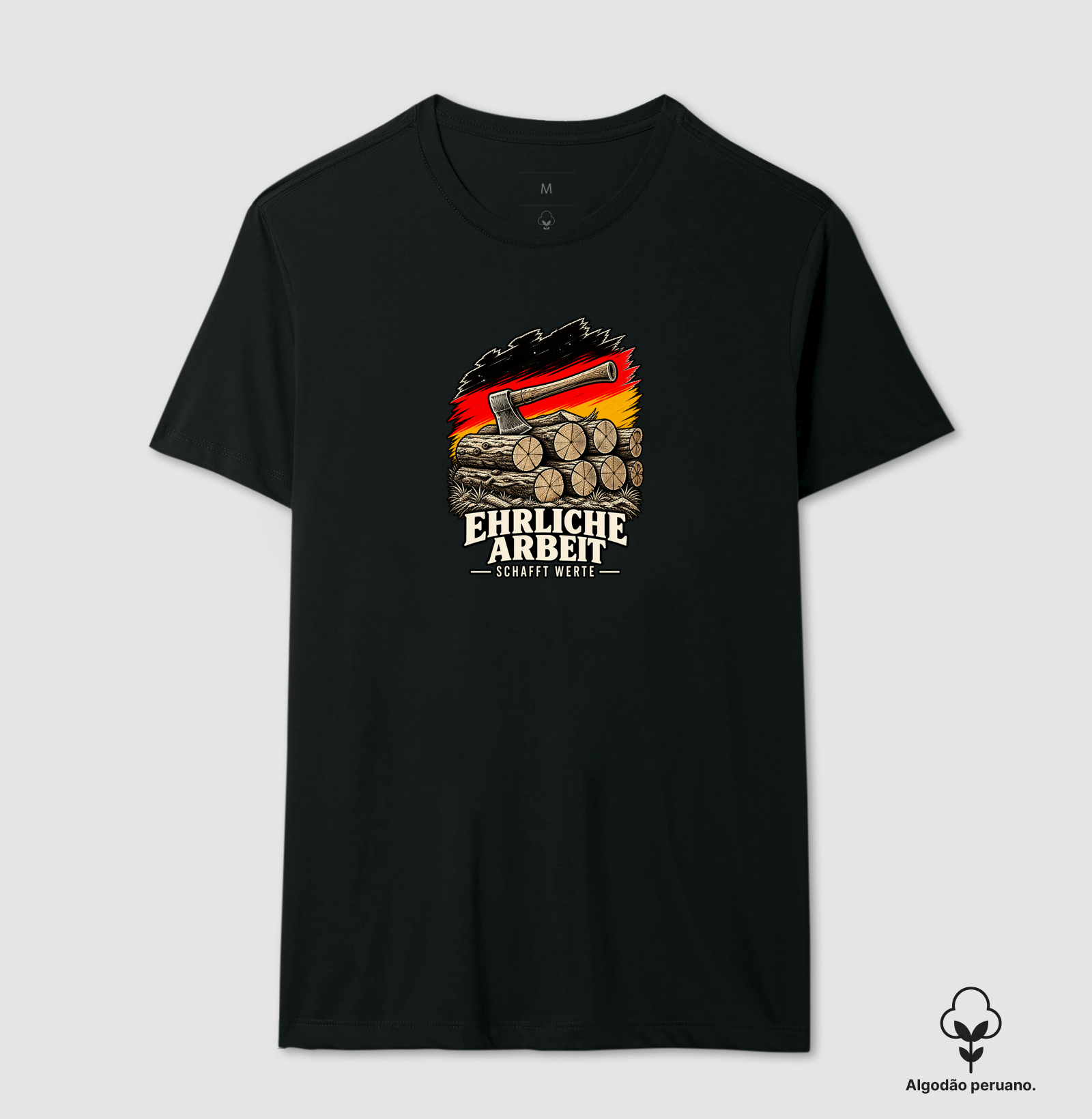 Ehrliche Arbeit schafft Werte - Camiseta Algodão Peruano