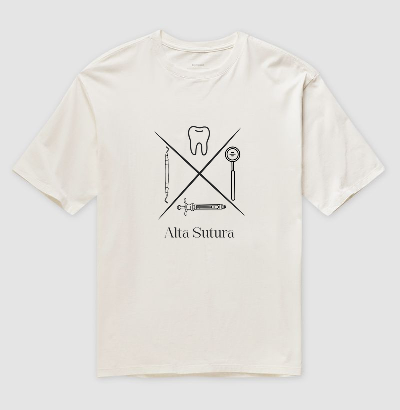 Camiseta Unissex Oversized 100% Algodão - Periodontia