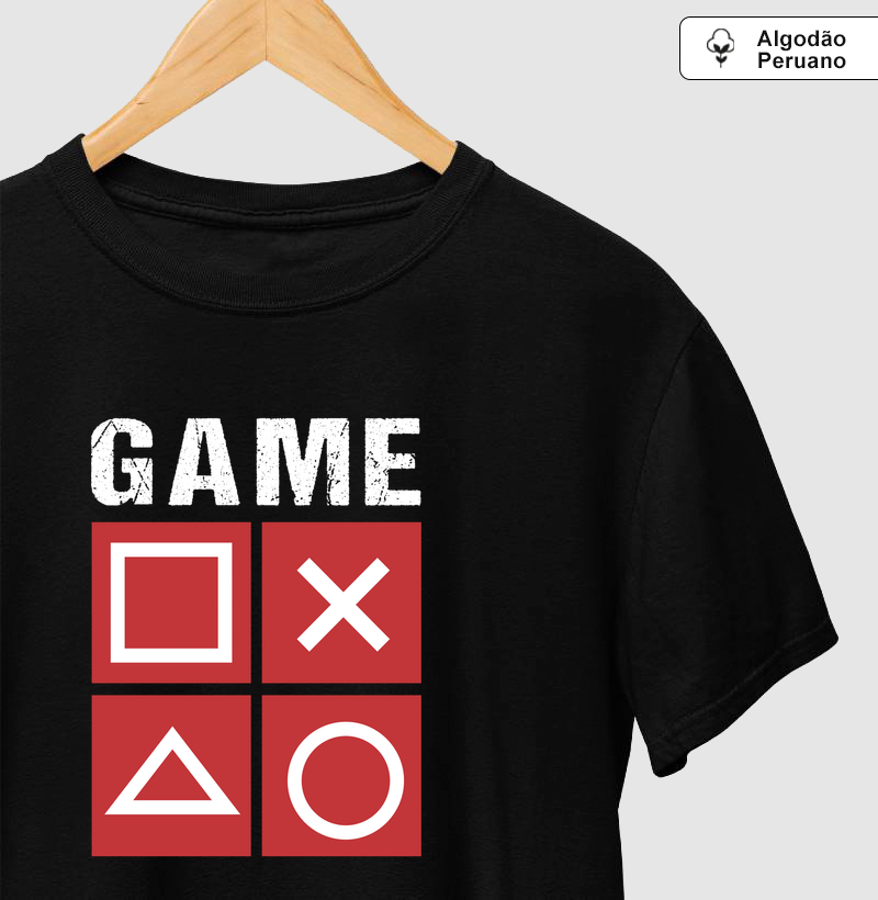 Camiseta Algodão Peruano Game Essentials - Camiseta Algodão Peruano