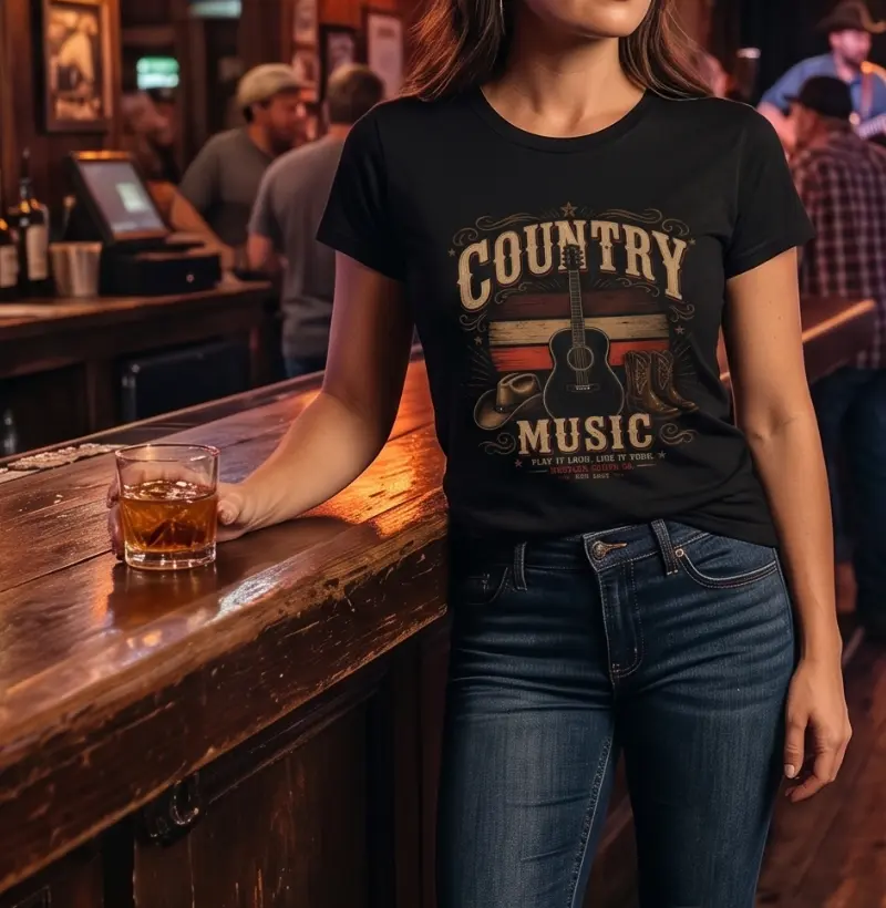 Camiseta Country Music Vintage