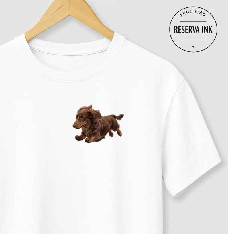 Dachshund Marrom Pelo Longo Minimalista