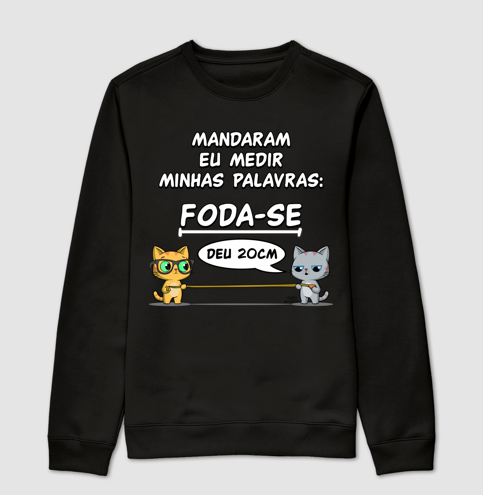 Camiseta Gato Sincero Medir Palavras - Suéter Moletom
