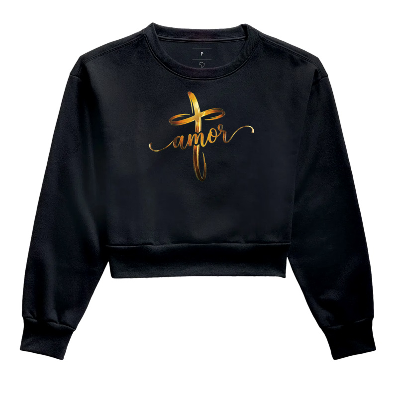 Amor - Cropped Moletom