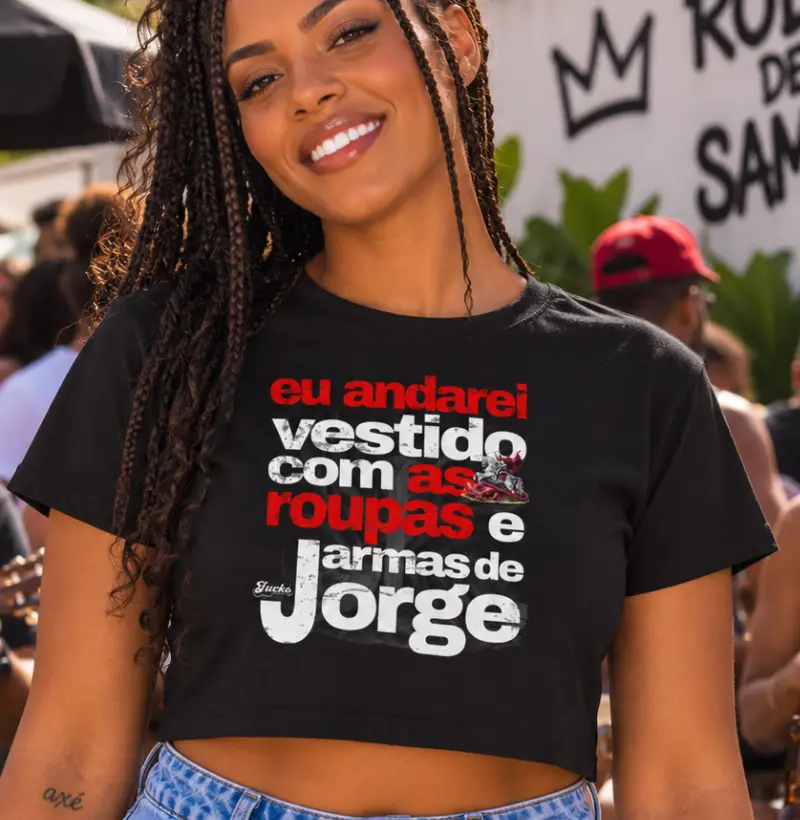Eu andarei vestido com as roupas e armas de Jorge