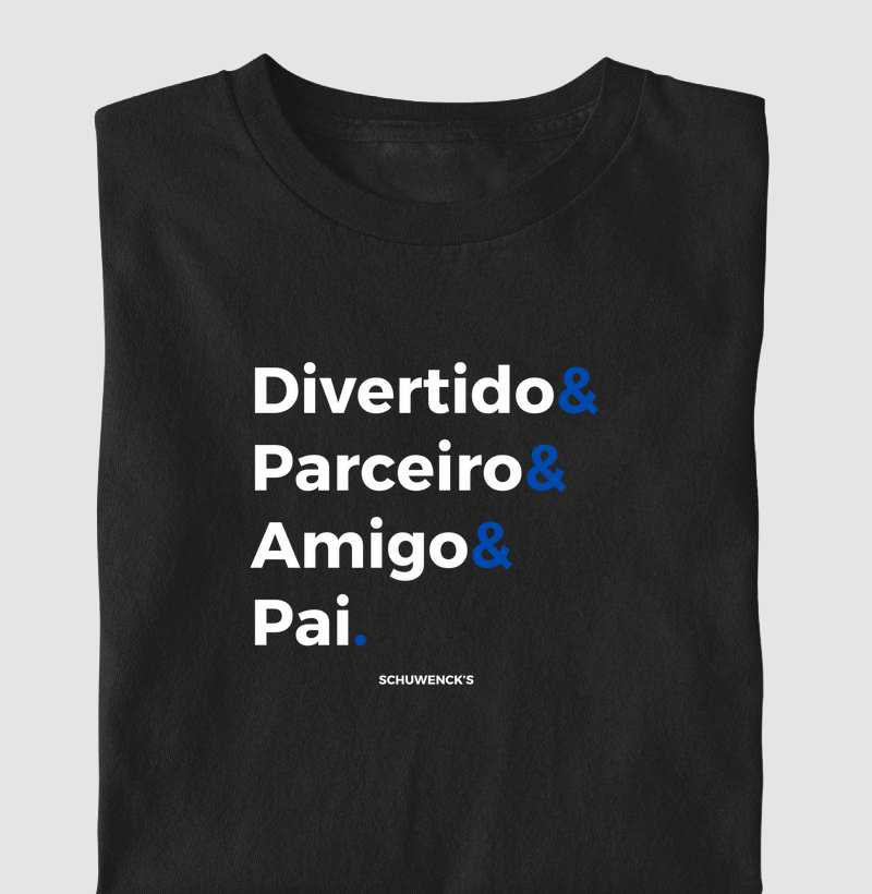 Camisa Dia dos Pais Branco & Azul