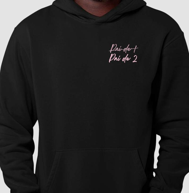 Pai de Duas Minimalista Hoodie Slim
