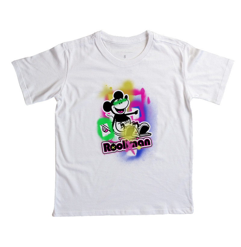 Camiseta infantil rolimã grafiti