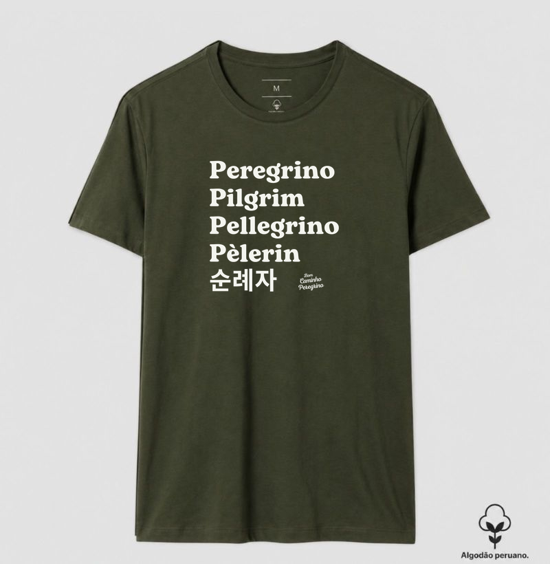 Camiseta Peregrina Multilíngue