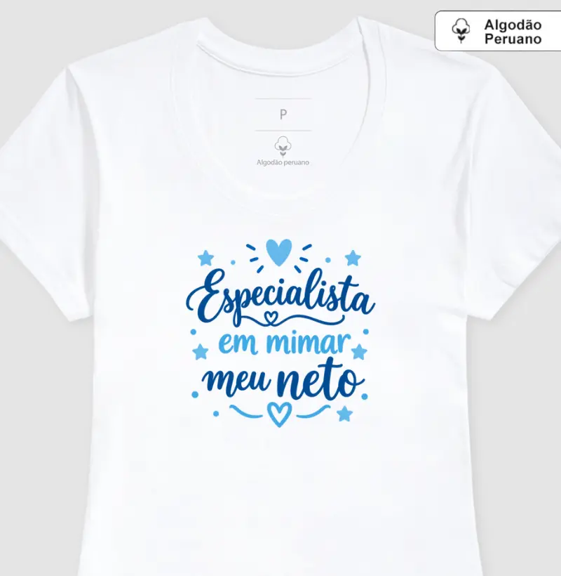 Especialista em mimar meu neto (vovó) (algodão peruano)