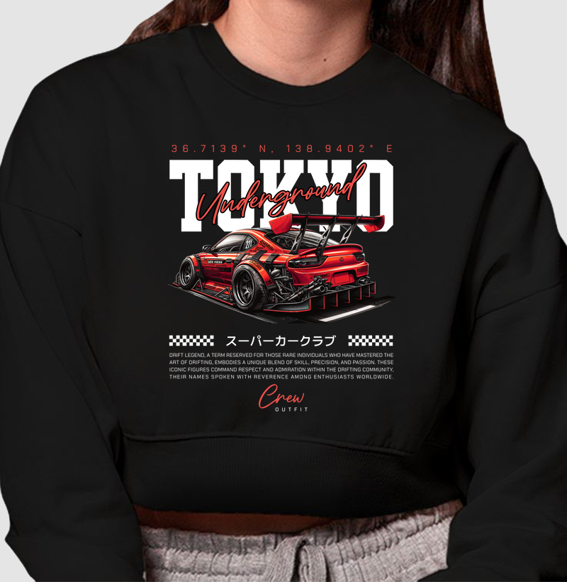 Cropped Moletom - Tokyo Underground Drift