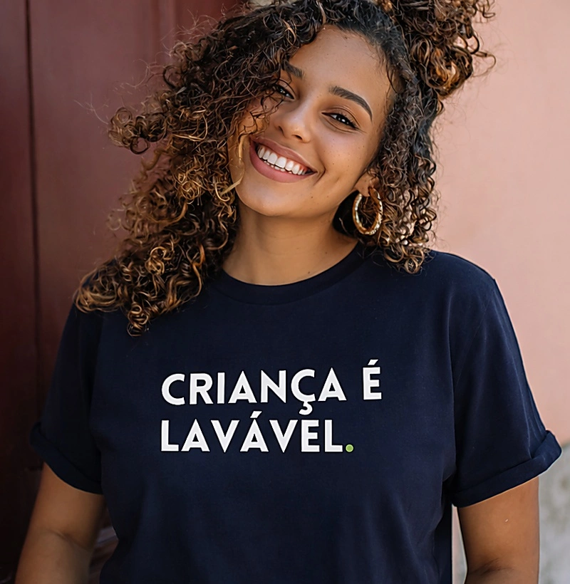 Camiseta Criança é Lavável