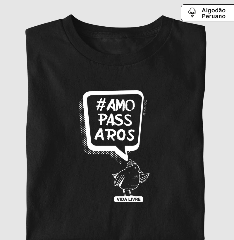 Aves em Texto - Bird de toca - Algodão Peruano