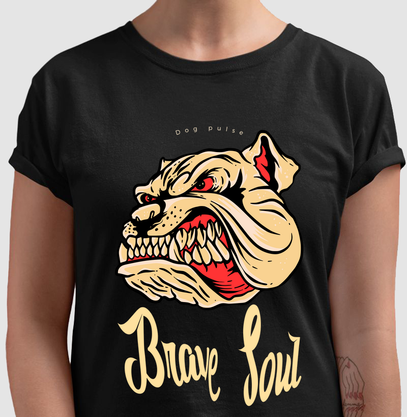 Camiseta Dog Pulse Brave Soul