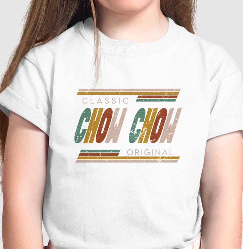 Camiseta Infantil Chow Chow Vintage