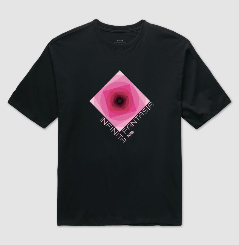 T-SHIRT OVERSIZED "INFINITA FANTASIA" / MAGENTA ESTAMPA GRANDE