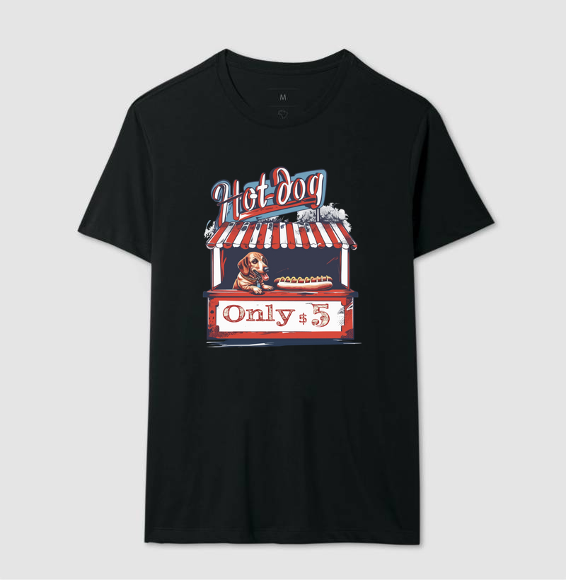 Camiseta Dachshund Hot-Dog