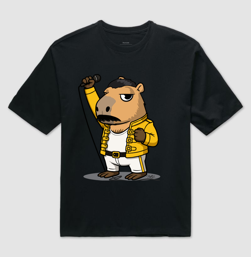 Capivara Rock you - Camiseta Oversized
