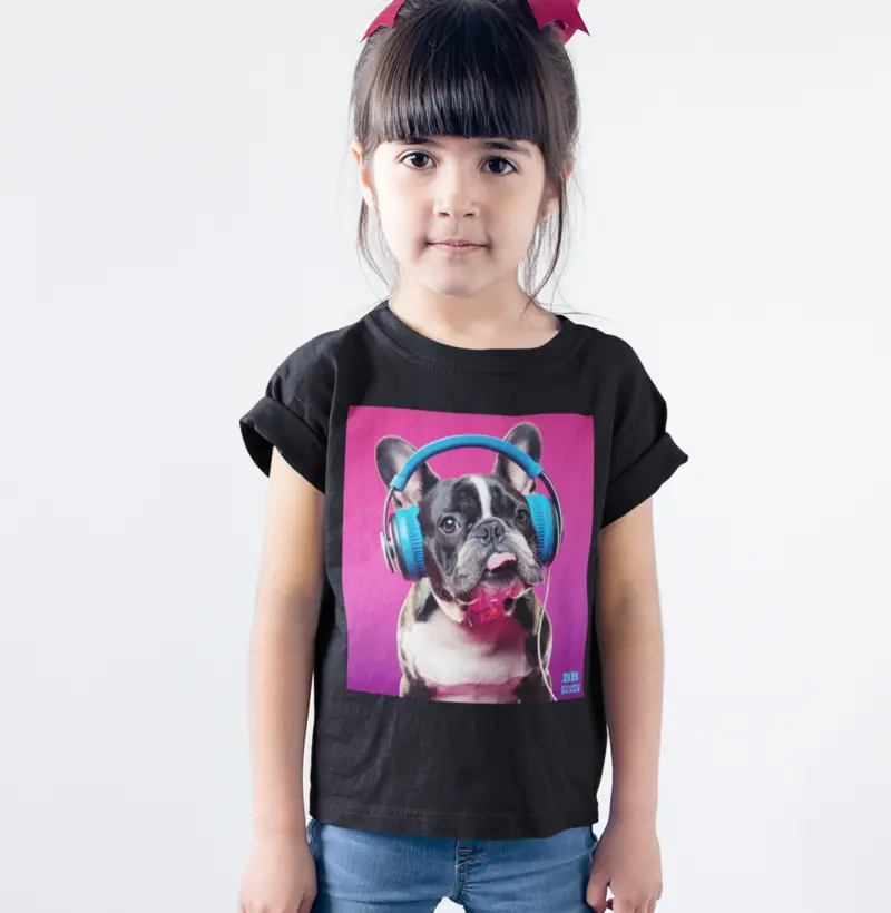 Infantil Bulldog Frances "Headphones"