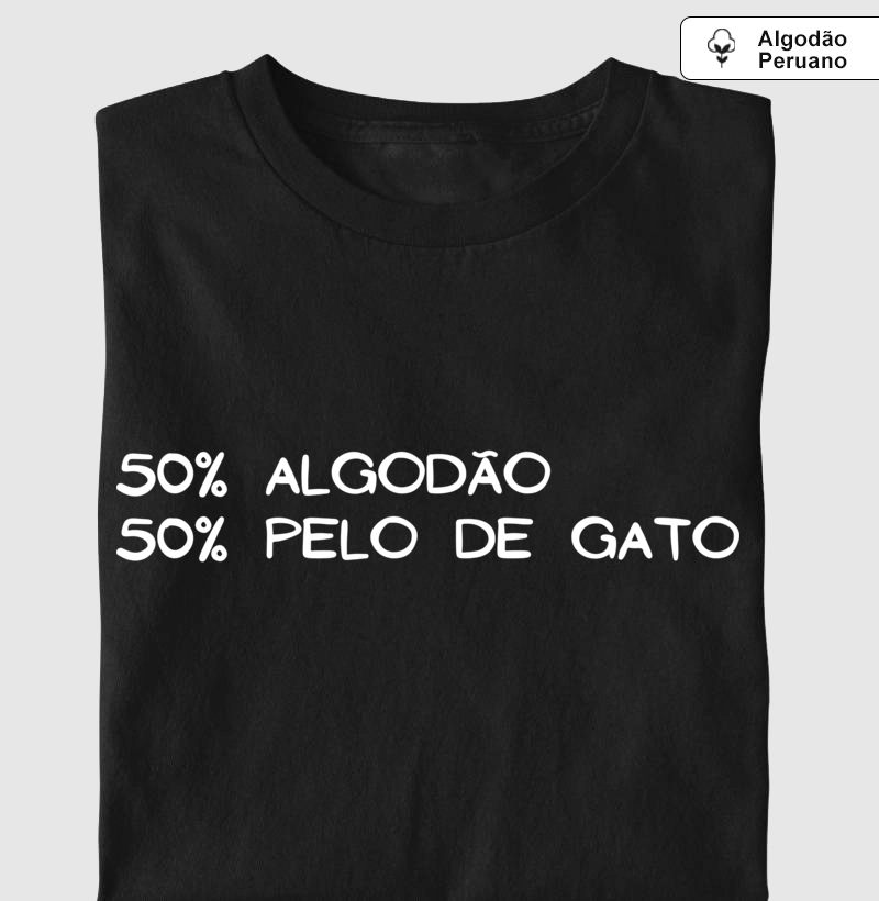 Camiseta Algodão Peruano 50% pelo de gato