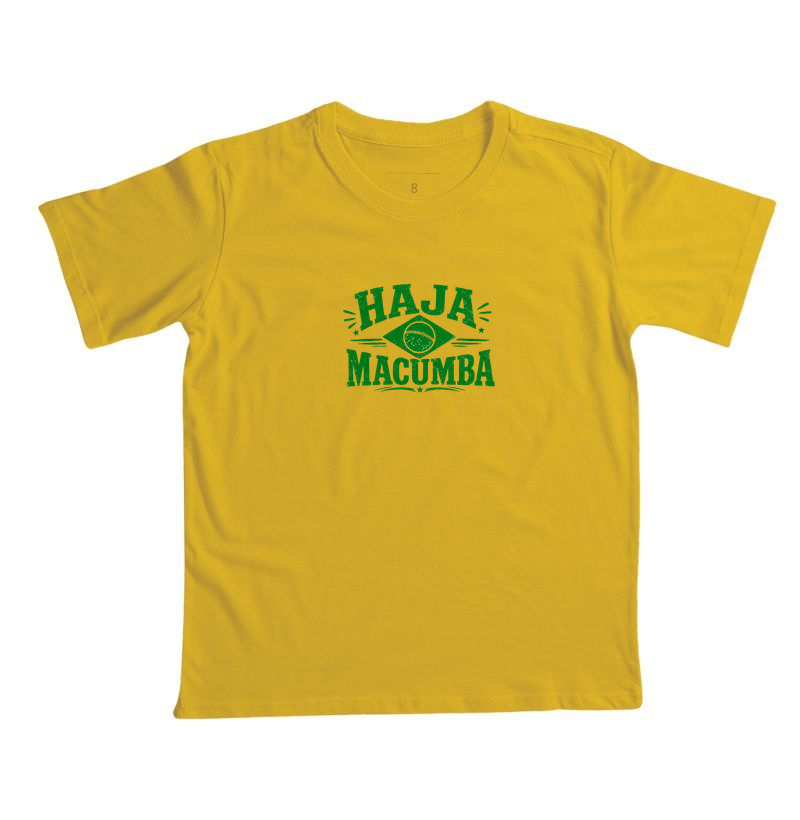 Camiseta Infantil Haja Macumba Algodão Premium