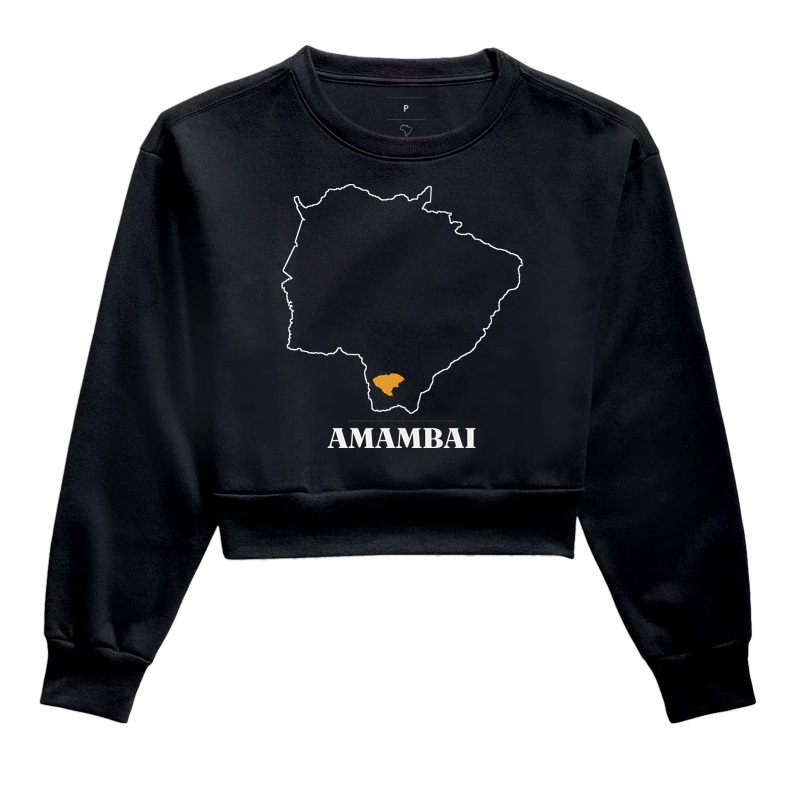Amambai | Traço MS - Cropped Moletom