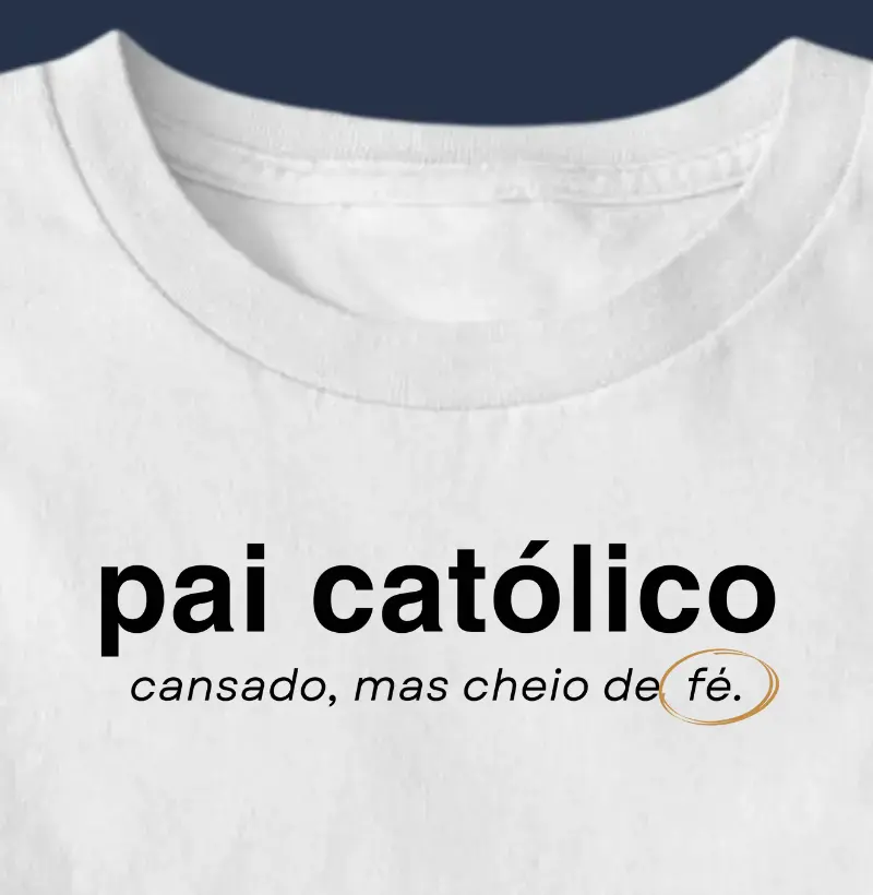Pai Católico Cansado mas cheio de fé