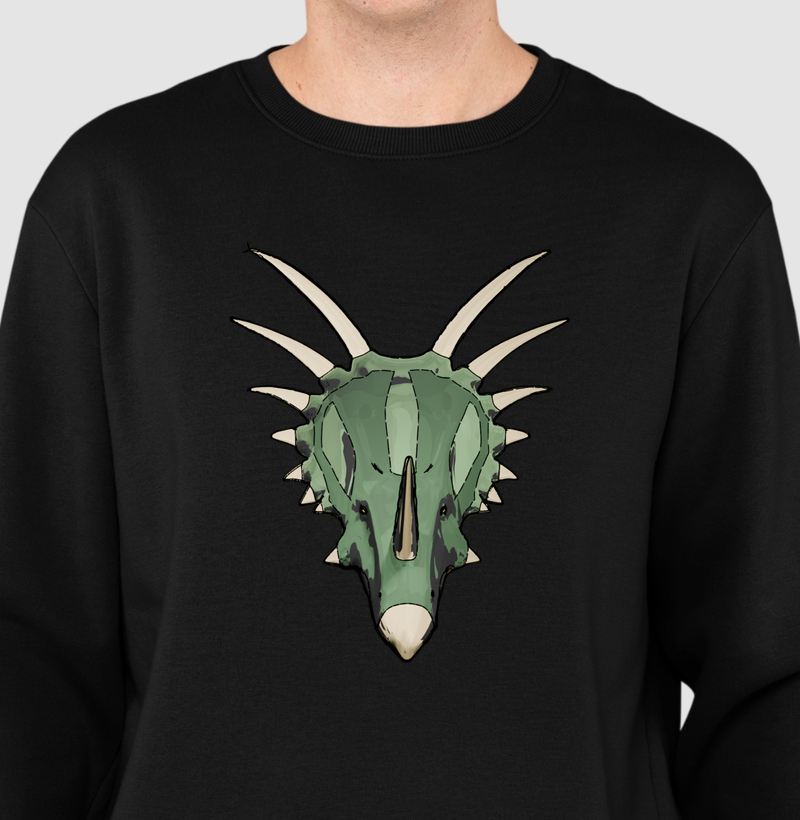 Blusa Dinossauro Suéter Estiracossauro Cabeçada Algodão Premium Dinoloco